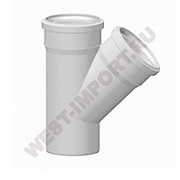 Тройник 110*110 (45)  бесшумная белая Sinikon Comfort 